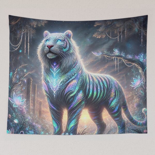 Item preview, Iridescent White Tiger designed and sold by Pines & Starlight.