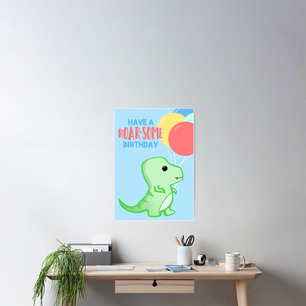 Have A Roarsome Day  Dinosaur Birthday Card Jelly Armchair