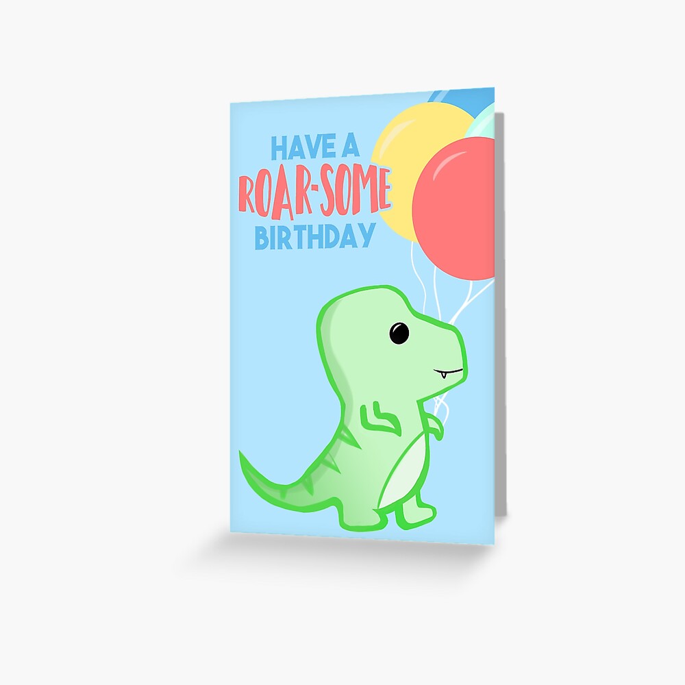 Dinosaur Happy Birthday Card 'You Are So Roarsome' -  Portugal