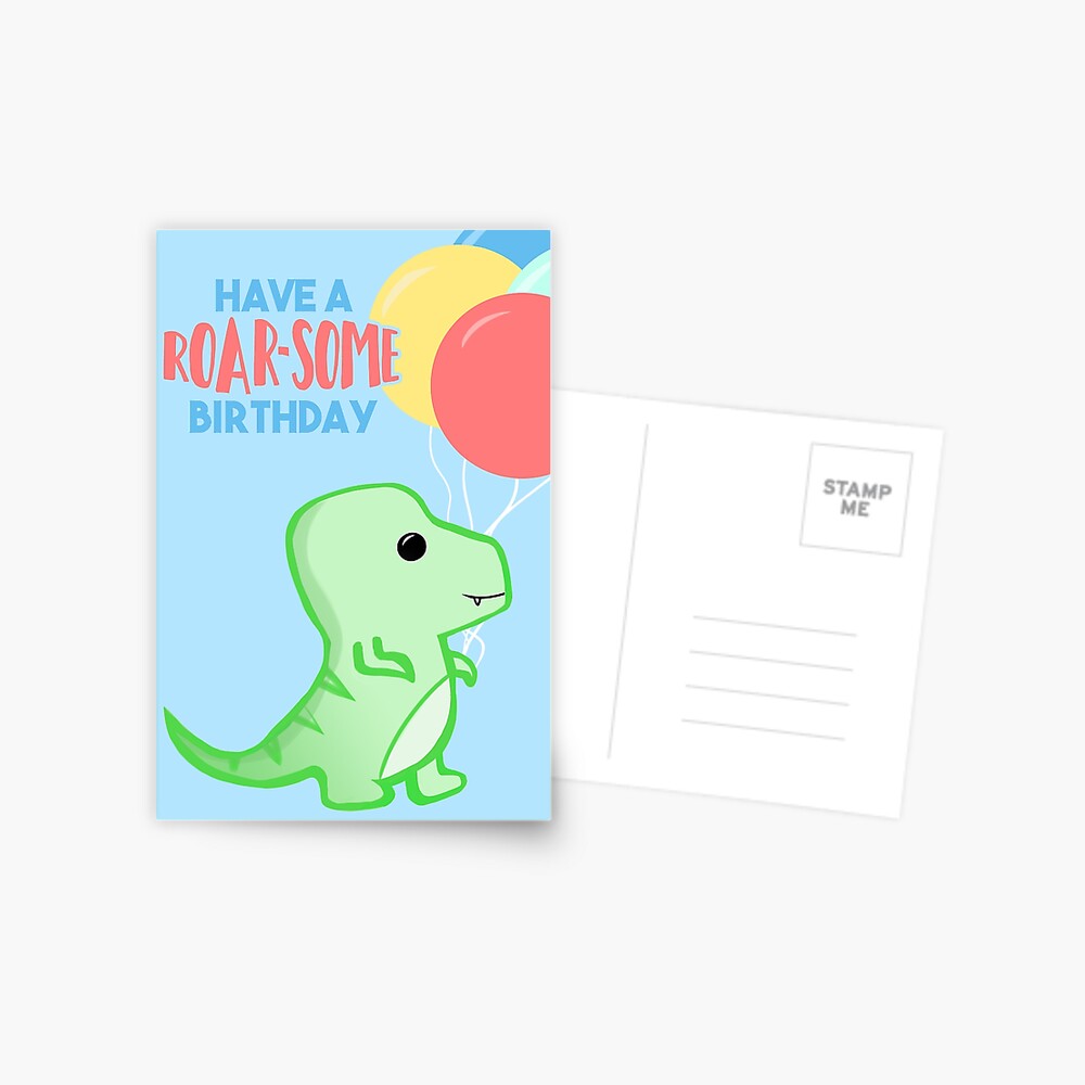 Dinosaur Happy Birthday Card 'You Are So Roarsome' -  Portugal