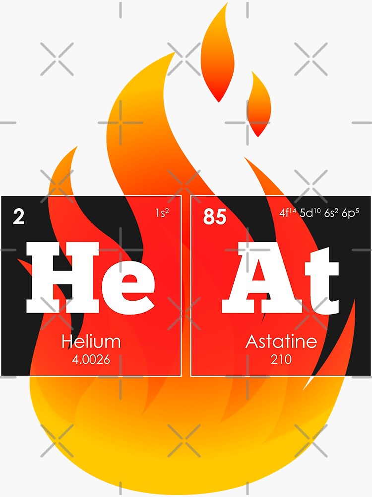 "Chemistry Elements of the Periodic Table HEAT" Sticker by
