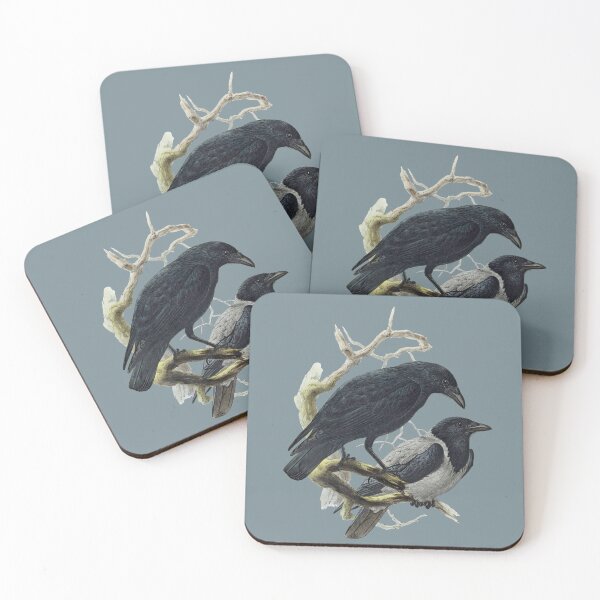 Item preview, Two crows in a tree: carrion crow and hooded crow.  designed and sold by Luggnagg.