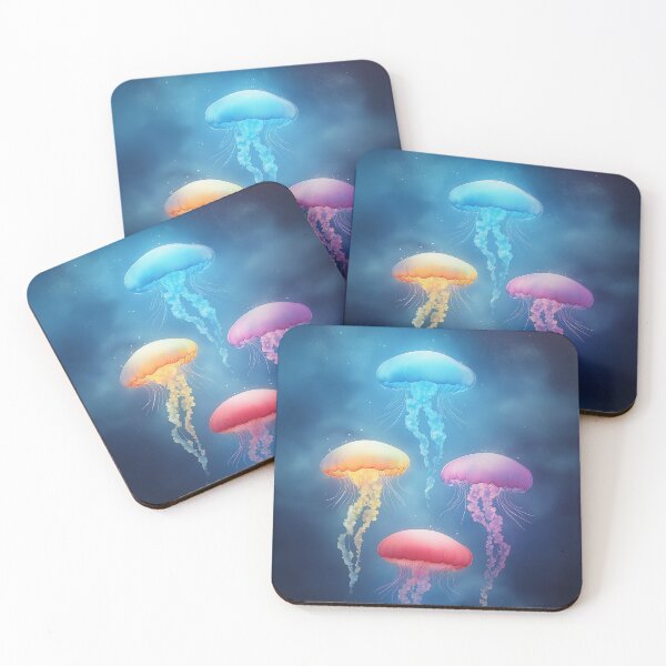 Item preview, Colorful Dancing Jellyfishes designed and sold by AshiraCreations.