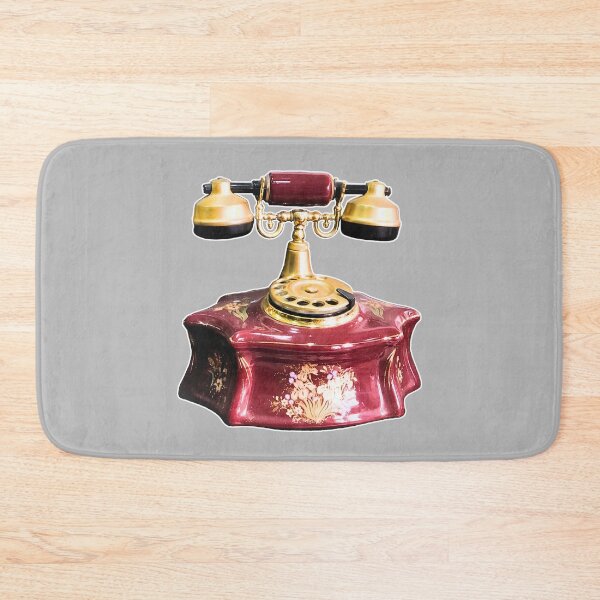 Item preview, Antique red phone, kitsch, cottagecore vintage phone designed and sold by suekieper.