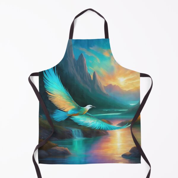 Item preview, Beautiful Bird Flying Through A Mountain Landscape designed and sold by Pines & Starlight.