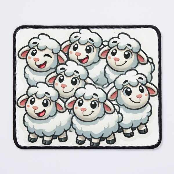 Item preview, Flock of White sheep designed and sold by LewpyG.