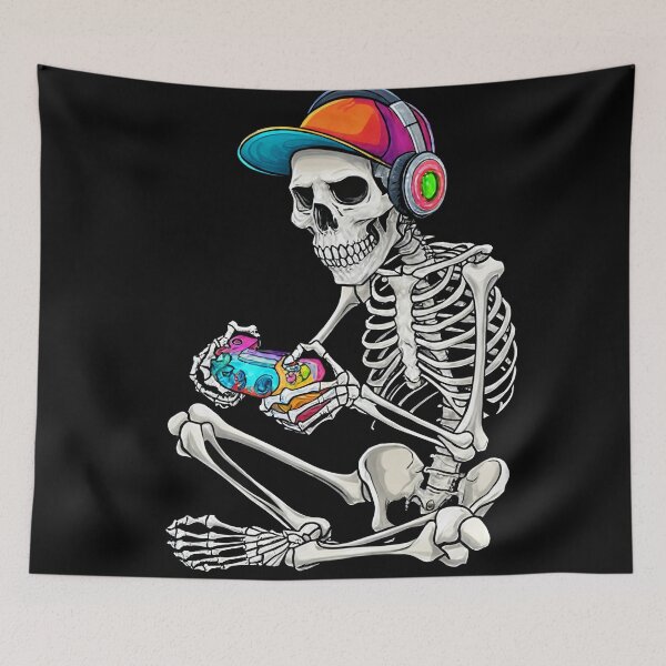 Item preview, Skeleton Gamer: Neon Skull Gaming Art designed and sold by Prime-Studio.