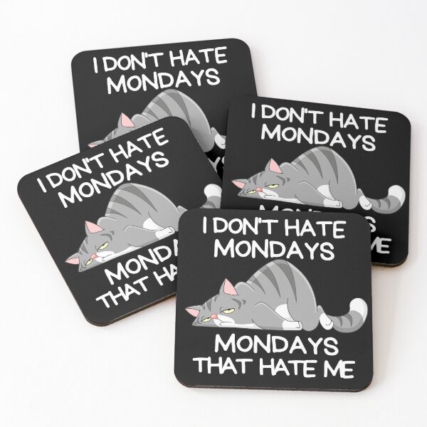 Item preview, Cat Funny Mondays Quote designed and sold by ProWittyDesigns.