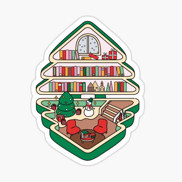 Item preview, Bibliothèque de poche Kindle Winter avec sapin de Noël Bookish designed and sold by StickyBook.