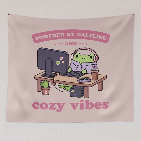 Item preview, Cozy Gamer Frog designed and sold by ElectricFangs.