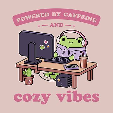 Artwork thumbnail, Cozy Gamer Frog by ElectricFangs