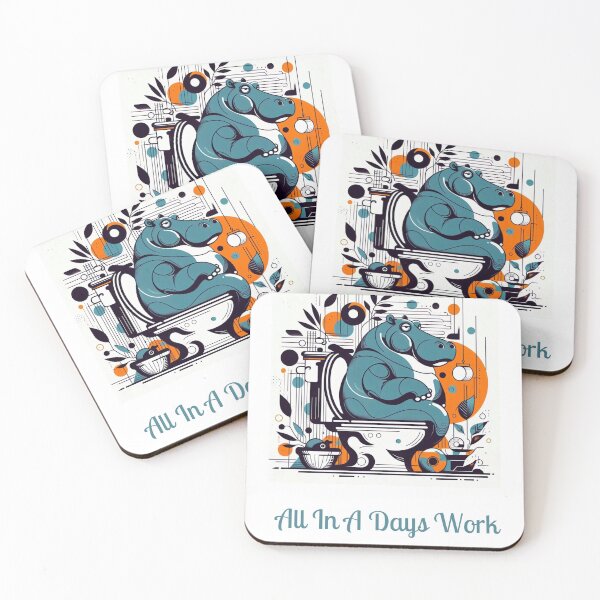 Item preview, Hippo-ing All Day Long designed and sold by clecticuk.