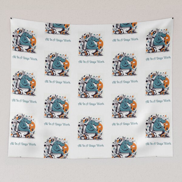Item preview, Hippo-ing All Day Long designed and sold by clecticuk.