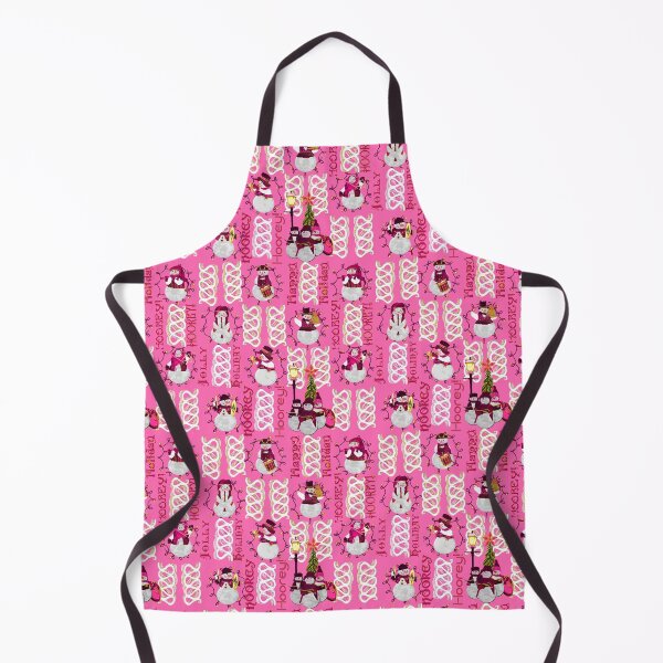 Item preview, Pattern- A snowmen carolling orchestra on hot pink designed and sold by Eejee-SK.