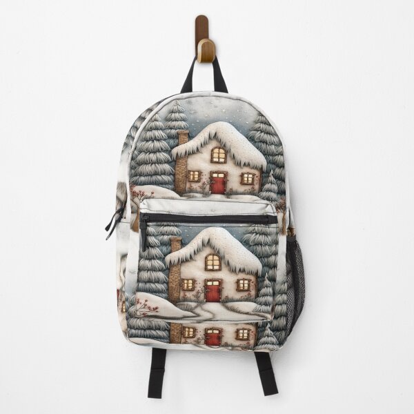 Item preview, Snowy Forest Cabin designed and sold by Rocky Mountain Artistry.