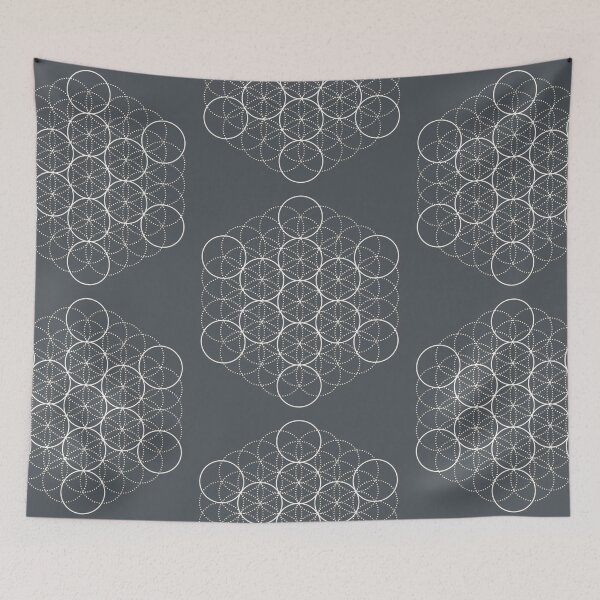 Item preview, Flower of Life (Grey & White) designed and sold by squishyrainbow.