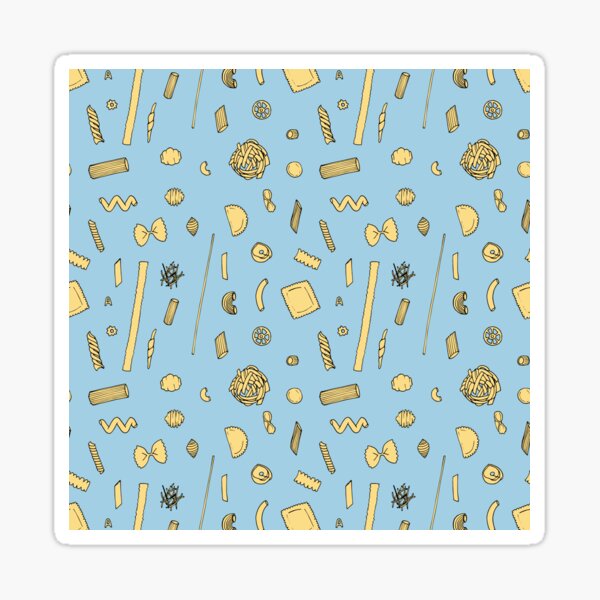 Pasta pattern blue Sticker