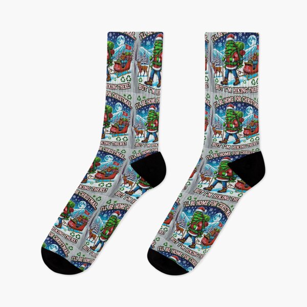 Item preview, I'll be home for Christmas, but I'm hiking there! designed and sold by FitEnvy.