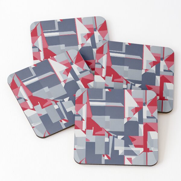 Item preview, Blue White Red Chaotic Geometry - Seamless Pattern designed and sold by Chubuter.
