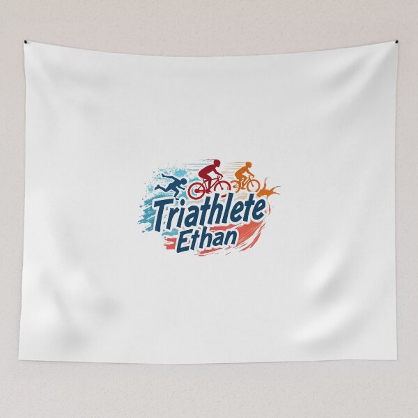 Item preview, Dynamic Triathlete Ethan - Swim, Bike, Run designed and sold by Triathlongram.