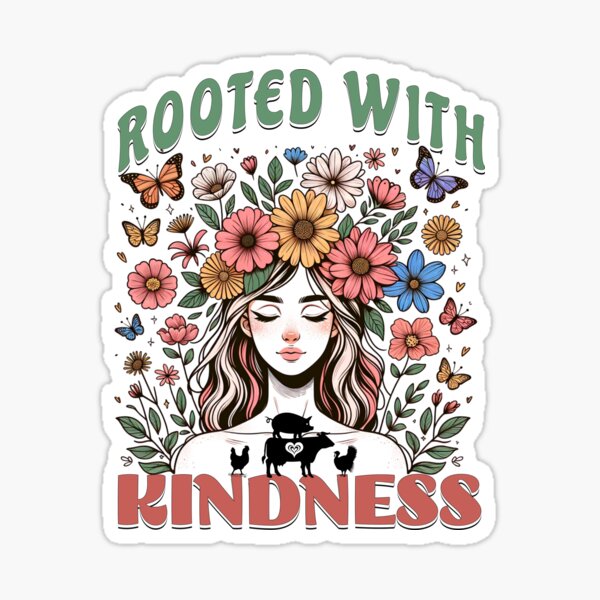 Item preview, "Rooted with kindness", kindness t-shirt, compassion, flowers, animals,  designed and sold by karinasalwaszka.