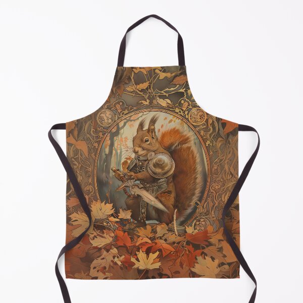 Item preview, Squirrel Knight Autumn Art Nouveau designed and sold by entwithanaxe.