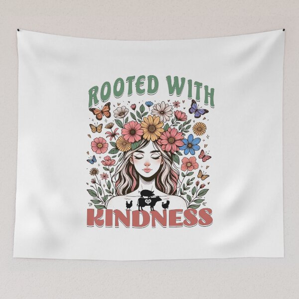 Item preview, "Rooted with kindness", kindness t-shirt, compassion, flowers, animals,  designed and sold by karinasalwaszka.