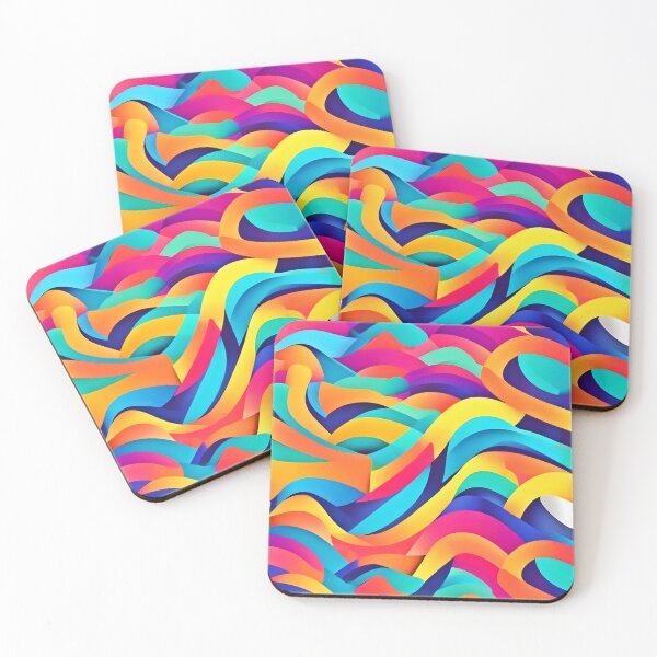 Item preview, Vibrant Wavy Abstract Art designed and sold by Health And Fitness Posts e-Store.