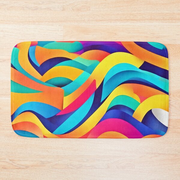 Item preview, Vibrant Wavy Abstract Art designed and sold by Health And Fitness Posts e-Store.