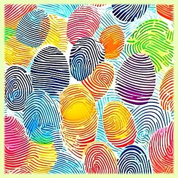 Artwork thumbnail, Colorful Fingerprint Pattern by Health And Fitness Posts e-Store