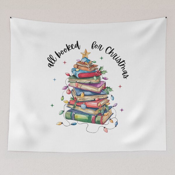 Item preview, All Booked for Christmas, Reading Christmas Tree designed and sold by MissGraphicTees.