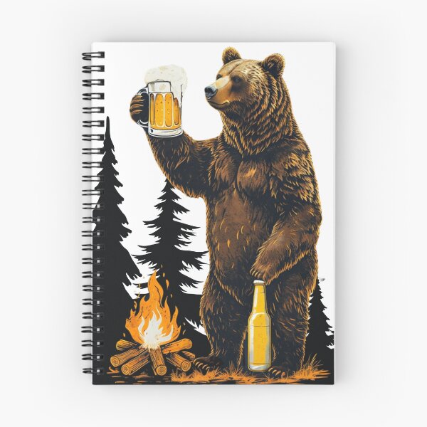 Item preview, Funny Bear Drinking Beer in The Forest Camping Shirt designed and sold by Christian  Clothing.
