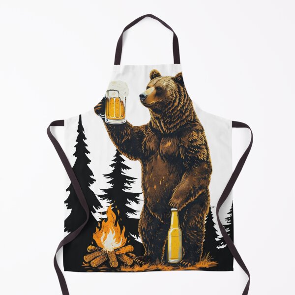 Item preview, Funny Bear Drinking Beer in The Forest Camping Shirt designed and sold by Christian Clothing.