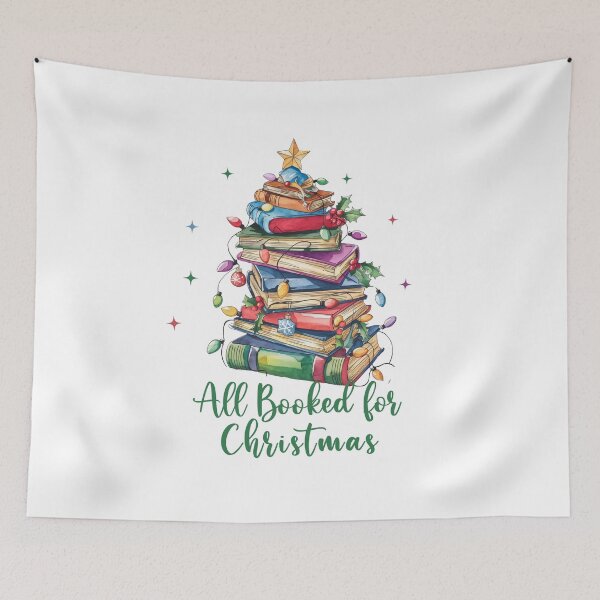 Item preview, All Booked for Christmas, Reading Christmas Tree designed and sold by MissGraphicTees.