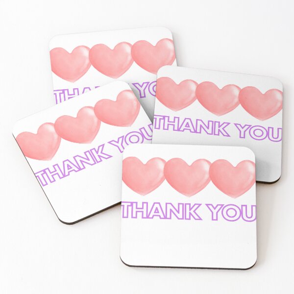 Item preview, Thank you with three cute heart illustrations designed and sold by Jasava Shop.