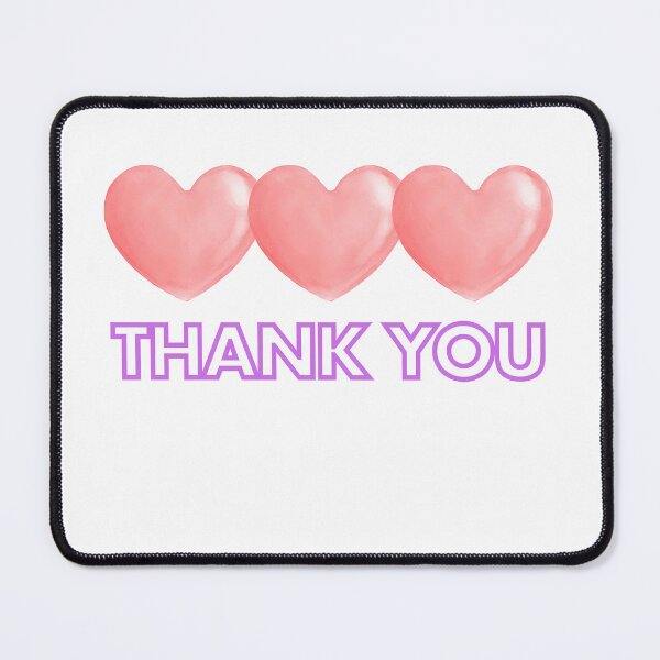 Item preview, Thank you with three cute heart illustrations designed and sold by Jasava Shop.