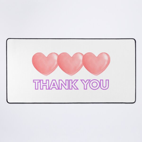 Item preview, Thank you with three cute heart illustrations designed and sold by Jasava Shop.