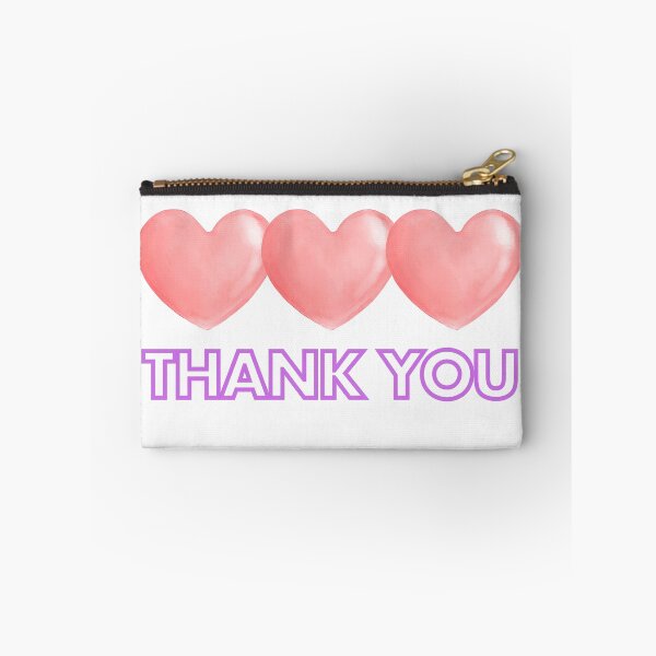 Item preview, Thank you with three cute heart illustrations designed and sold by Jasava Shop.