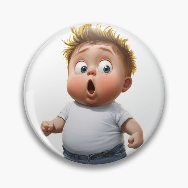 Item preview, Surprised Baby Boy Character Illustration Cartoon Digital Art Cute Adorable Kid Child Toddler designed and sold by ModNoy.