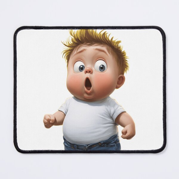 Item preview, Surprised Baby Boy Character Illustration Cartoon Digital Art Cute Adorable Kid Child Toddler designed and sold by ModNoy.