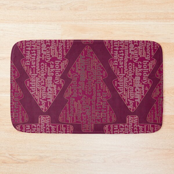 Item preview, Word Cloud Pattern - Christmas Spirit in tree - Hot pink  designed and sold by Eejee-SK.