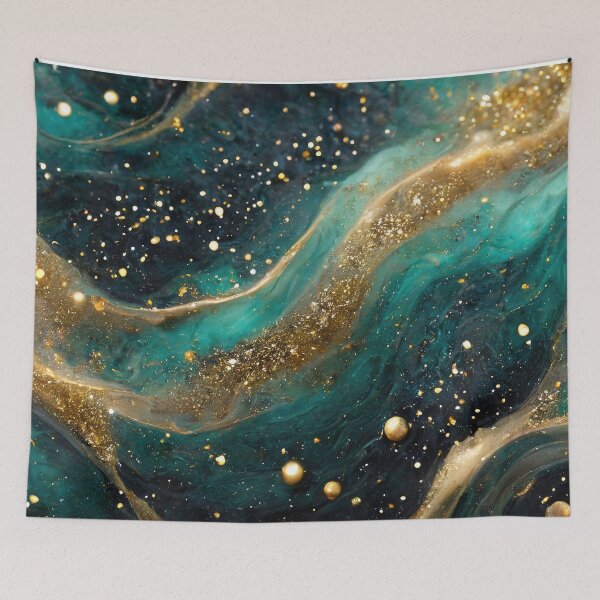 Item preview, Gilded Flow: Emerald Marble and Gold designed and sold by Ladyfyre.