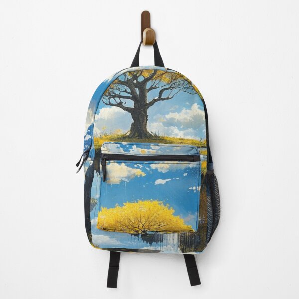 Item preview, Floating Wooden House in the Sky: Surreal Hanging Painting for Dreamy Decor designed and sold by PNG PAPER STUDIO.