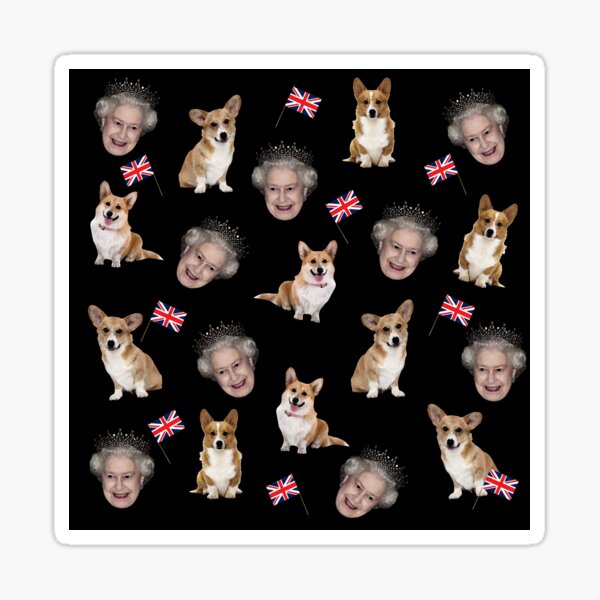 Artikel-Vorschau von Muster von Königin Elizabeth und Corgis, designt und verkauft von ValentinaHramov.