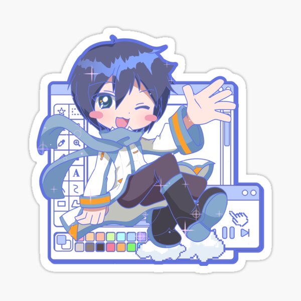 Item preview, VOCALOID Windows Sticker Blue Version Kaito designed and sold by royalxiumimi.