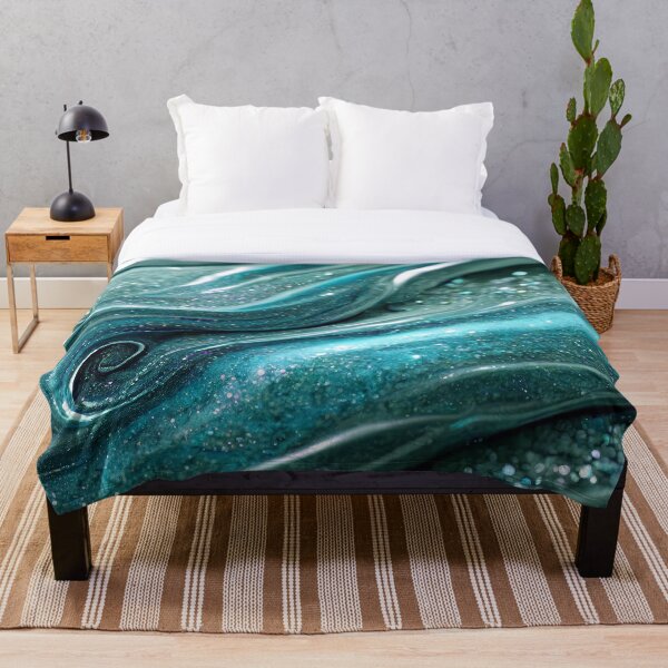 Item preview, Teal Glitter Slime: Abstract Liquid Art designed and sold by Ladyfyre.