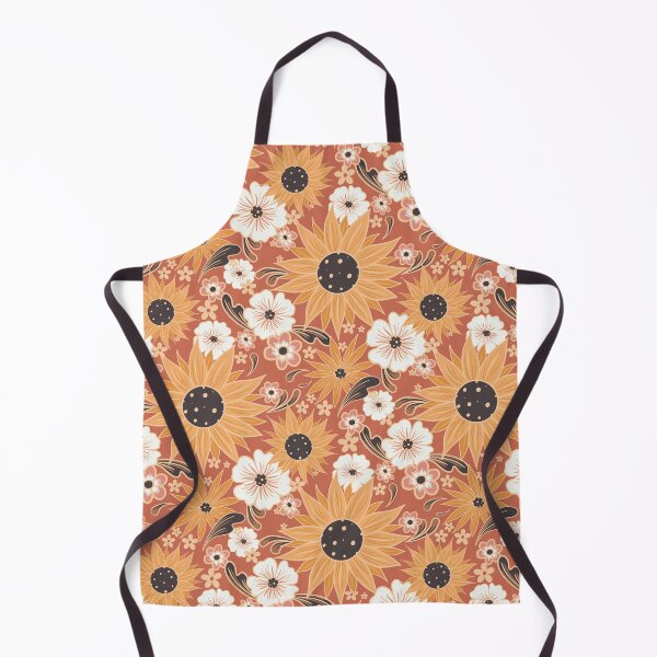 Item preview, Terracotta Sunflowers Chintz designed and sold by Home Cyn Home.