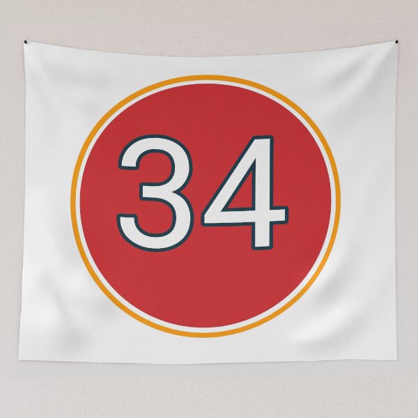 Item preview, Fernando Valenzuela 34 Jersey Number classic  designed and sold by Peroex 101.