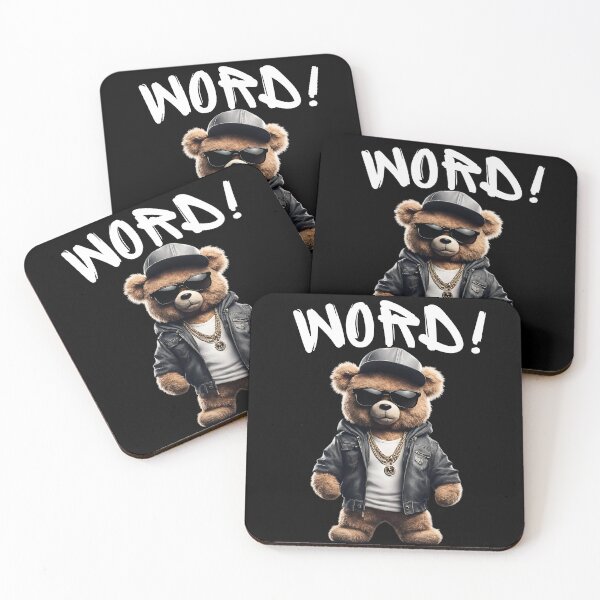 Item preview, Funny Rapper Teddy Bear - 'WORD' Hip-Hop Design designed and sold by Fredster1966.
