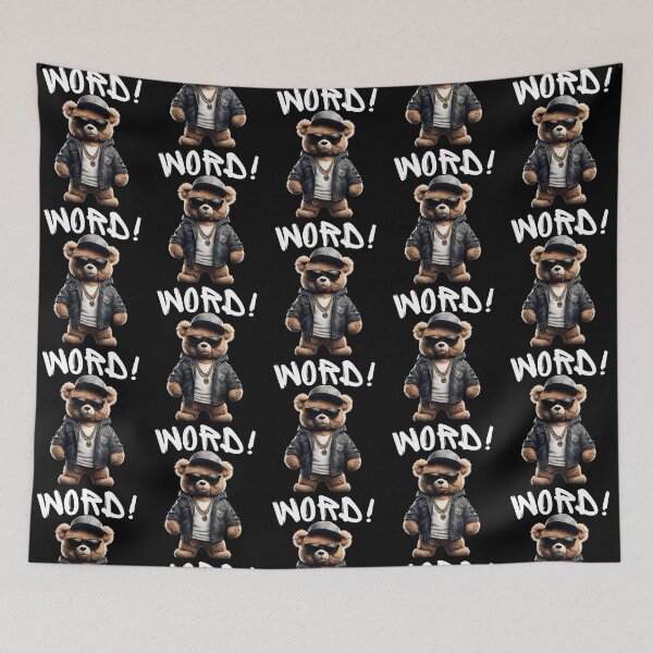 Item preview, Funny Rapper Teddy Bear - 'WORD' Hip-Hop Design designed and sold by Fredster1966.